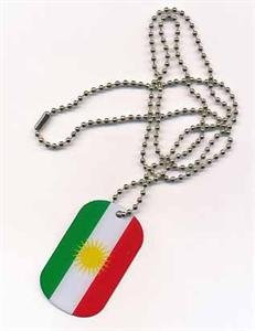 FRIP - Versand Dog Tag Kurdistan Erkennungsmarke Kette Grösse 30 x 50mm