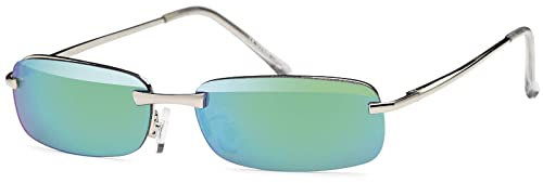 BEZLIT Rechteckbrille Herren Sonnenbrille Streetfighter Fliegerbrille Sportlich B414 Grün