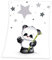 Herding Fynn Babydecke, Panda Motiv, 75 x 100 cm, Microfaserflausch, Weiß, 75x100x1 cm, 1440201014