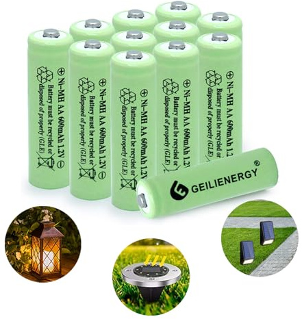 Geilienergy AA NiCd 1000 mAh 1.2 V Rechargeable Batteries pour Lampe Solaire