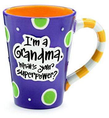 Burton 9716068 Mug à café avec inscription « I'm A Grandma What's Your Super Power » Violet 355 ml