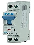 Eaton - Interruttore magnetotermico con curva C, fase e neutro, 20 A, 4,5 kA