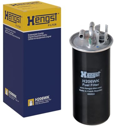 HENGST - Kraftstofffilter H206WK - Hochwertiger Kraftstoff-Leitungsfilter für KFZ - Entfernt Staub und Schmutz aus Otto- oder Dieselmotoren - Schützt das Einspritzsystem