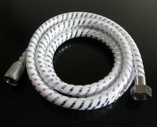 2m Brauseschlauch Duschschlauch Brausenschlauch in weiß (2m-w)