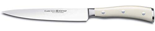 Wüsthof Schinkenmesser 16 cm Klinge, Classic Ikon Crème (4506-0/16), scharfes Kochmesser, optimale Balance durch Doppelkropf, weißer Griff