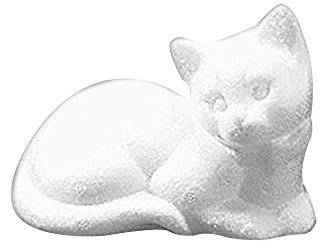 Rayher 3322100 Styropor-Katze, liegend, 14 cm