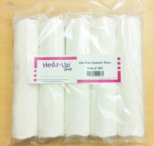 Hedz-Up™ Cosmetic Face & Nail Lint Free Cotton Wool Discs/ Pads x 500