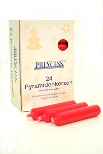 96 rote Pyramidenkerzen Adventskerze Marken Kerze Gies Princess Deko 75 x 14 mm
