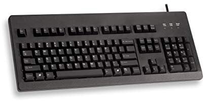 CHERRY G80-3000, Wired Mechanical Keyboard, EU Layout (QWERTY ), USB-Connection, Robust, Programmable Keys,CHERRY MX BROWN Switches, Black
