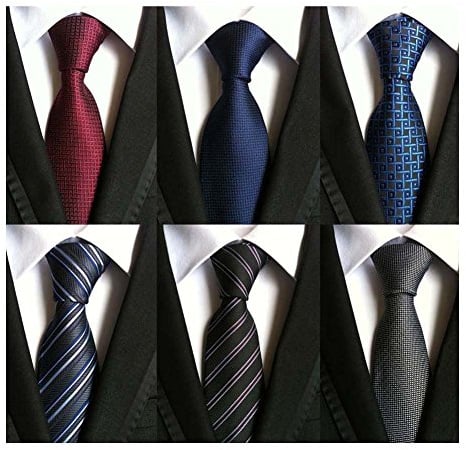 WeiShang Lot 6 PCS Classic Men's Tie Necktie Woven JACQUARD Neck Ties