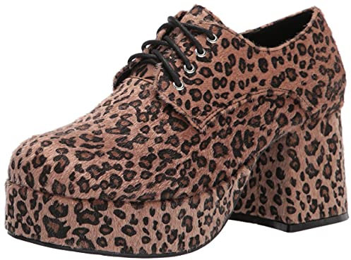 Ellie Shoes Herren Men's Platform Plattform, Leopard, Small