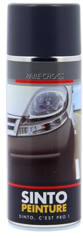 SINTO - Bombe peinture Pare-choc - Peinture gris anthracite satiné - Aérosol 400 ml
