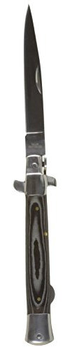 Haller Unisex – Erwachsene Taschenmesser Stiletto Micarta, schwarz, one Size