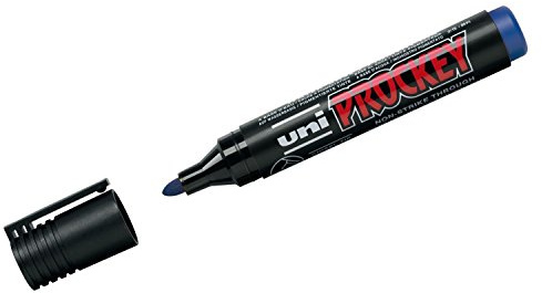 uni-ball 159151 - Marker Uni Prockey, Rundspitze, 1,5 - 3 mm, blau, 1 Stück