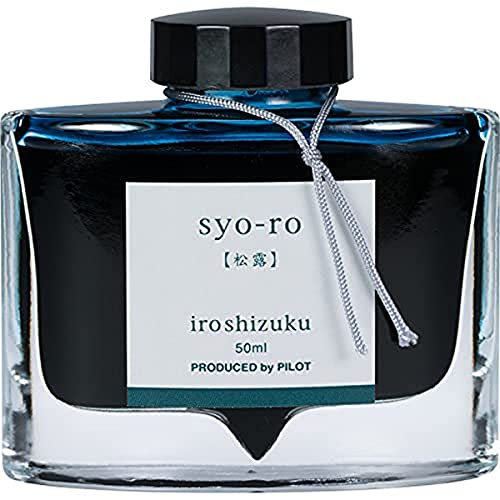 PILOT Iroshizuku 69206 Füllfederhalter-Tinte, Syo-Ro, Tau auf Kiefernbaum (dunkles Türkis), 50 ml Flasche