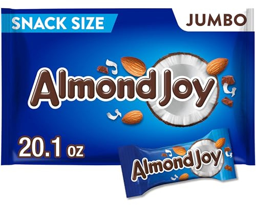 ALMOND JOY Coconut and Almond Chocolate Snack Size, Candy Jumbo Bag, 20.1 oz