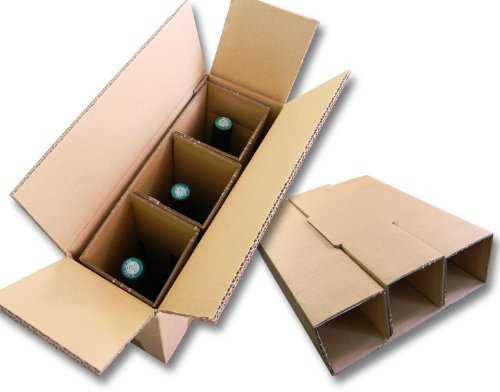 Lot de 5 cartons spéciaux pour expédier 3 bouteilles