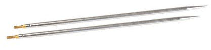 HiyaHiya auswechselbare Stricknadelspitzen, Edelstahl, 10 cm, Silber, 5,0 mm