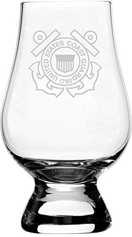 United States Coast Guard Etched Crystal Whisky Glass Compatible with The Glencairn Glass Accessories