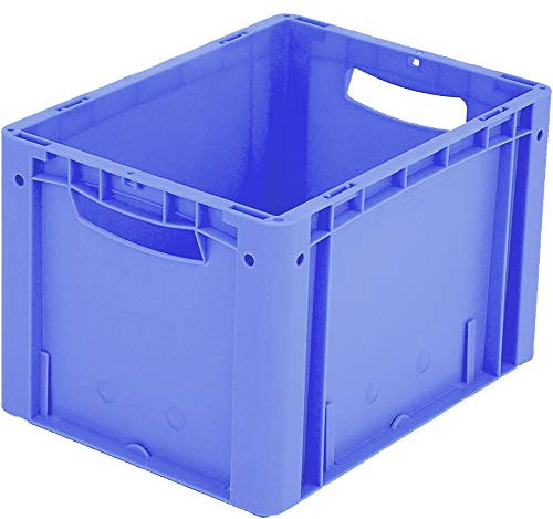 BITO 43-18526 Eurostapelbehälter XL Standardausführung, 400 mm x 300 mm x 270 mm, 30 kg Inhaltsbelastung, Blau