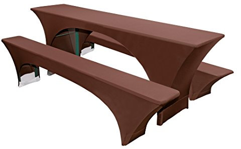 MODERNO elastische Stretch Festzeltgarnitur Hussen Bierzeltgarnitur Bierbankhusse