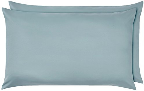 Amazon Basics Kissenbezug, Mikrofaser, 50x80 cm (2er-Pack), Spa Blau