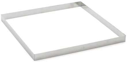 DE BUYER -3905.28 -cercle carre inox f 17 ht 2cm - 28cm, Argent