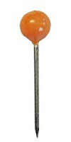 ALCO-Albert 819 - Landkartennadeln Ø 8 x 16 mm, Dose à 20 Stück, orange
