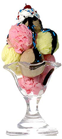 STAR CUTOUTS SC066 Large Pink & White Ice Cream Sundae Cardboard Cutout – 185cm
