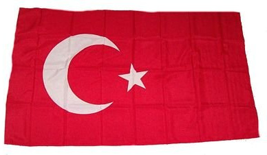 FahnenMax Fahne/Stockflagge Türkei 30 x 45 cm Flagge