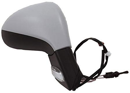 Alkar 6165284 Retroviseur complet, mécanique, convex, sonde temp, à peindre, avec clignotant, Noir (Black)
