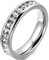 JewelryWe Schmuck Edelstahl Ring mit Weiss Strass für Ewigkeit Hochzeitsband Damen Herren Ringe Unisex Größe 47
