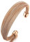 COOLSTEELANDBEYOND Multi-Strang Edelstahl Rotgold Elastische Damen Armband Verstellbare Armreif