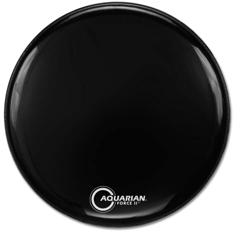 Aquarian FR22BK Full Force Series - 22 inch Resonant Head & PHBK Drumhead - Black