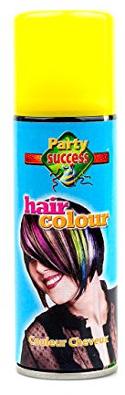 Smiffys - Sm052/L - Osez Les Coiffures Les Plus Folles avec Ce Spray Coloré pour Cheveux - 125 ML - Taille L - Jaune