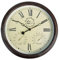 Esschert Design Gartenuhr Plastik L röm. Ziffern, schwarz, 38.29x6.1x38.29 cm, TF009