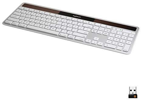 Logitech Wireless Solar Keyboard For Mac, Full Size, Silver