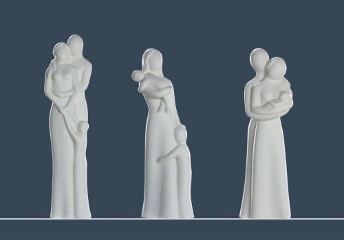 GILDE Skulptur Francis Paar 'Eltern mit Baby', 32 cm, Creme Bild das Rechte