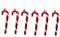 6 Stück Baumschmuck Glas Zuckerstange 11 cm