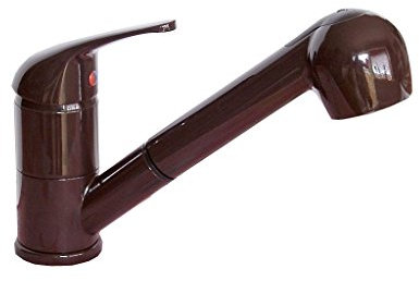 Einhebel Spültischarmatur mit ausziehbarer Geschirrbrause in Mocca. Hochdruck.