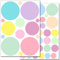WANDKINGS Pastell Punkte Wandsticker Set, 46 Aufkleber, 2 DIN A4 Bögen, Gesamtfläche 60 x 20 cm