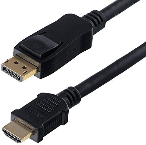 HELOS Cable, DISPLAYPORT Macho/HDMI Macho, 4K, Basic,10,0M, Negro