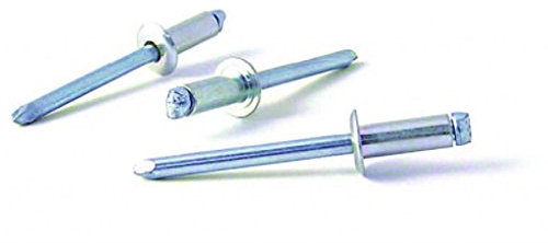 Bralo - Remache flor aluminio/acero alomada diámetro 4x12mm