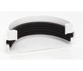 White Gutter External Stop END Half Round for shed, Conservatory, Porch etc Mini guttering 75mm - NOT Standard House Size