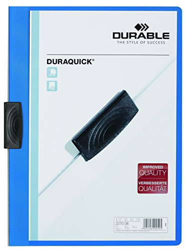Durable Duraquick Klemm-Mappe PVC transparenter Vorderdeckel - A4 blau - 1er Pack