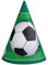 Multicolor 3D Soccer-Themed Party Hats (Pack of 8) - Vibrant and Fun Celebration Hats for Soccer Lovers