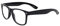 Clear Lens Geek Retro Unisex Glasses, Gloss Black Frame, Full UV Protection