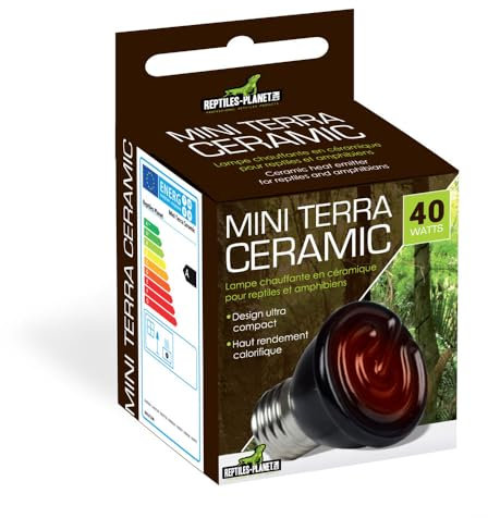 Reptiles Planet Wärmelampe für Reptilien, Mini Terrarien, Keramik, 40 W