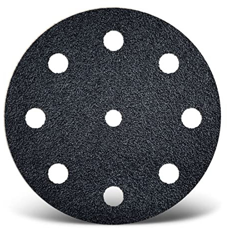 MENZER Black Klett-Schleifscheiben, 125 mm, 9-Loch, f. Exzenterschleifer, Siliciumcarbid (50 Stk.) K60