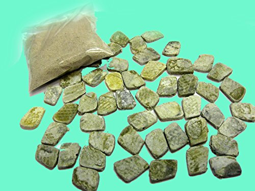 menta-modellbau, 50 Bodenfliesen & Sand, Orientalische Fliesen Bastelkit für Erwachsene, Postkartengröße, Sommer, Naturverbunden, traditionell, unisex, Made in Germany